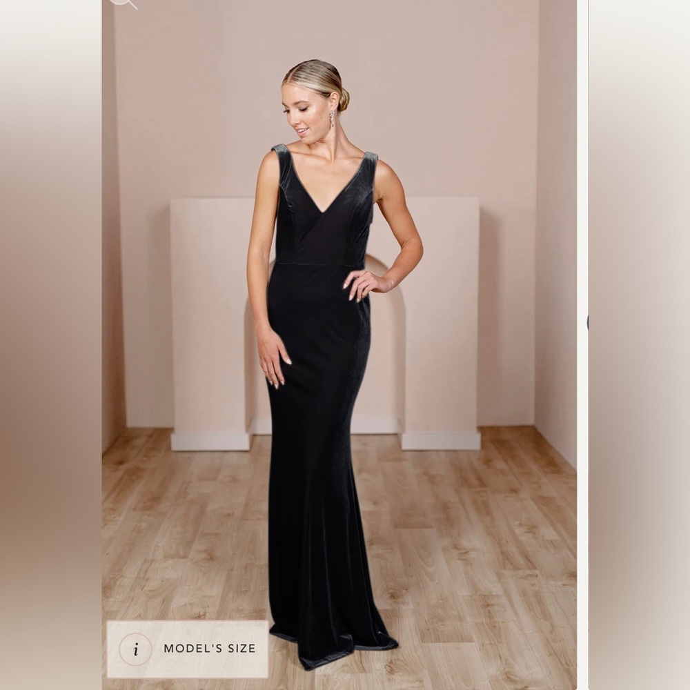 Black velvet dress